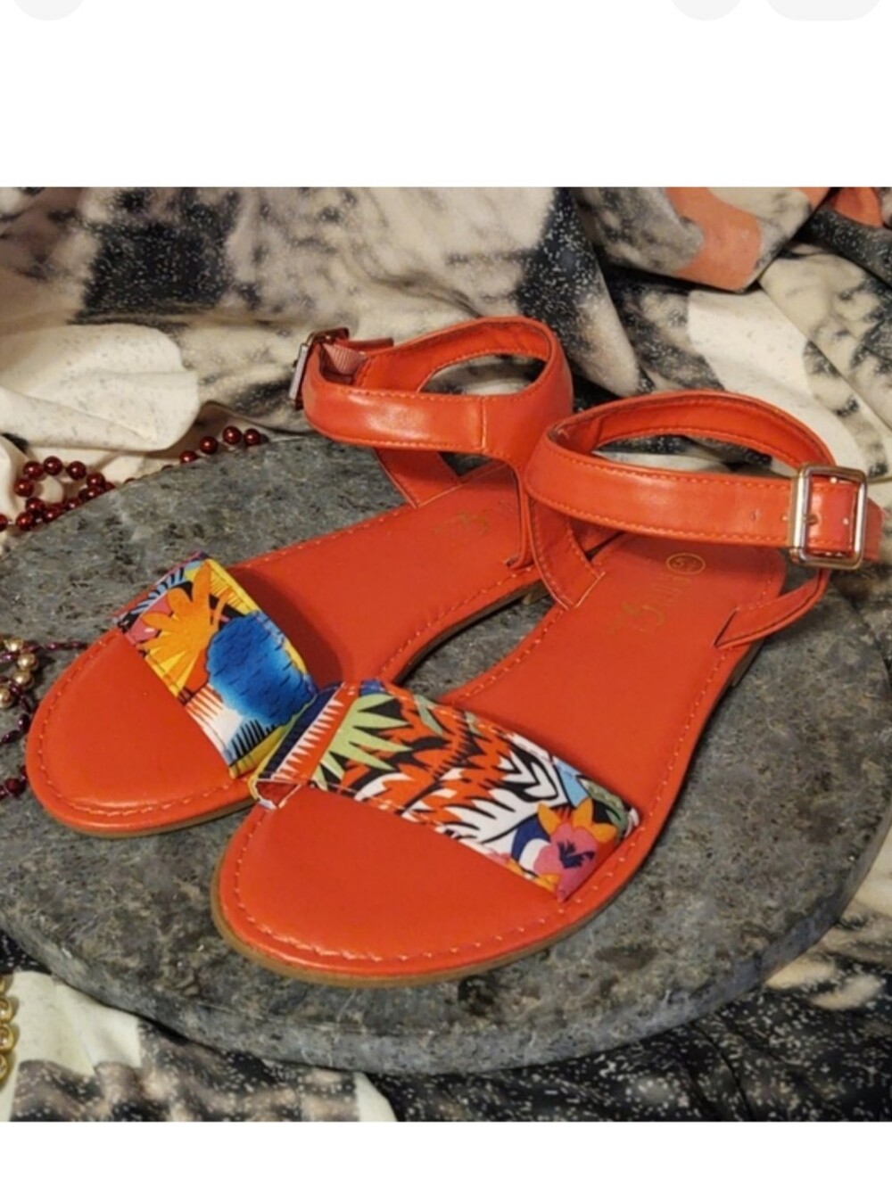 Rouge Helium Ankle Strap Sandals Red 5.5